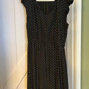 Black and white polka dot dress